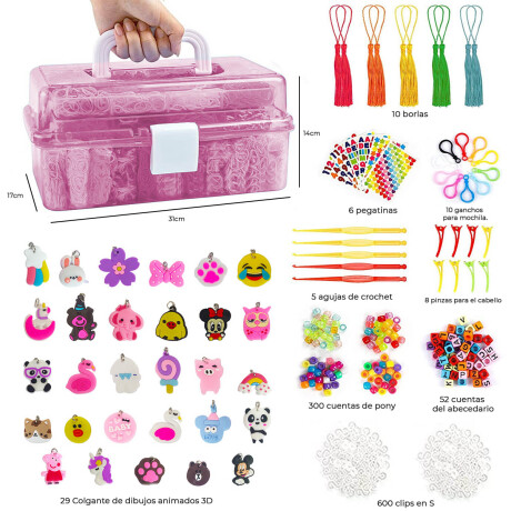 Set Valija De Banditas Gomitas Pulseras 17500pcs Jug001203