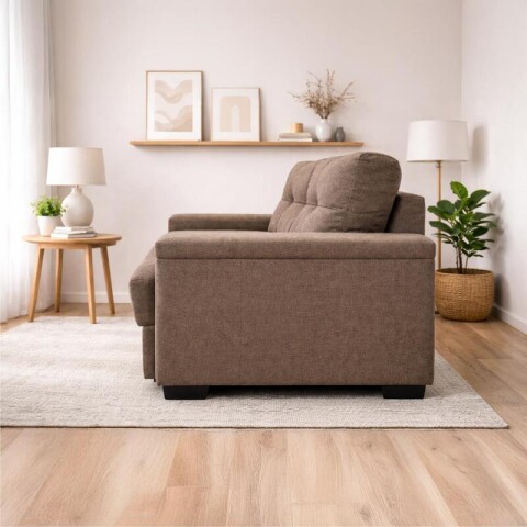 Sillón Sofá de 3 Cuerpos Amsterdam en Lino– Estructura de Madera Maciza y Confort Soft Color Marrón Sillón Sofá de 3 Cuerpos Amsterdam en Lino– Estructura de Madera Maciza y Confort Soft Color Marrón