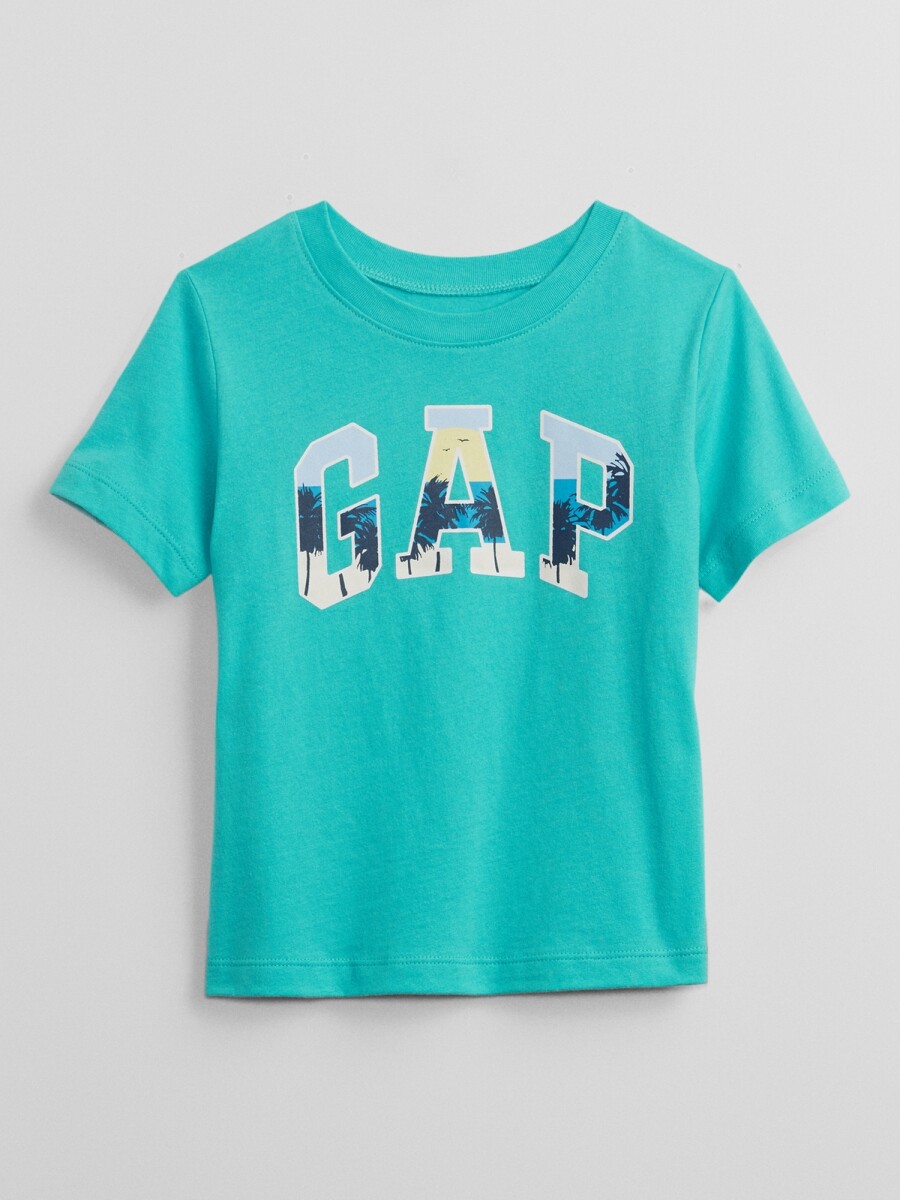 Remera Logo Gap Toddler Niño - Aqua Tropic 