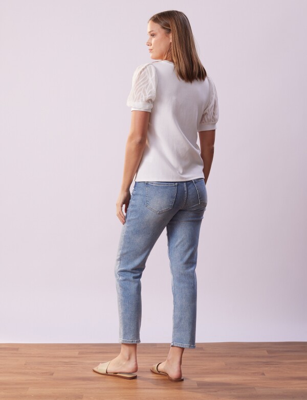 Remera Mga Encaje BLANCO