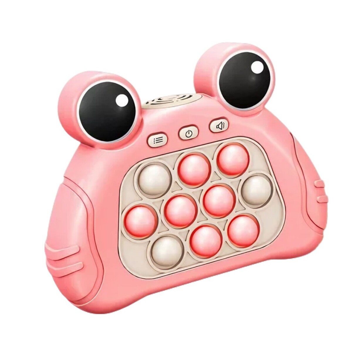 Juego para niños interactivo POP IT electrónico diseño rana Rosa 