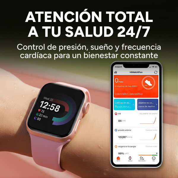 Reloj Inteligente Smartwatch Pro T700S Bluetooth Fitness Color Variante Rosado