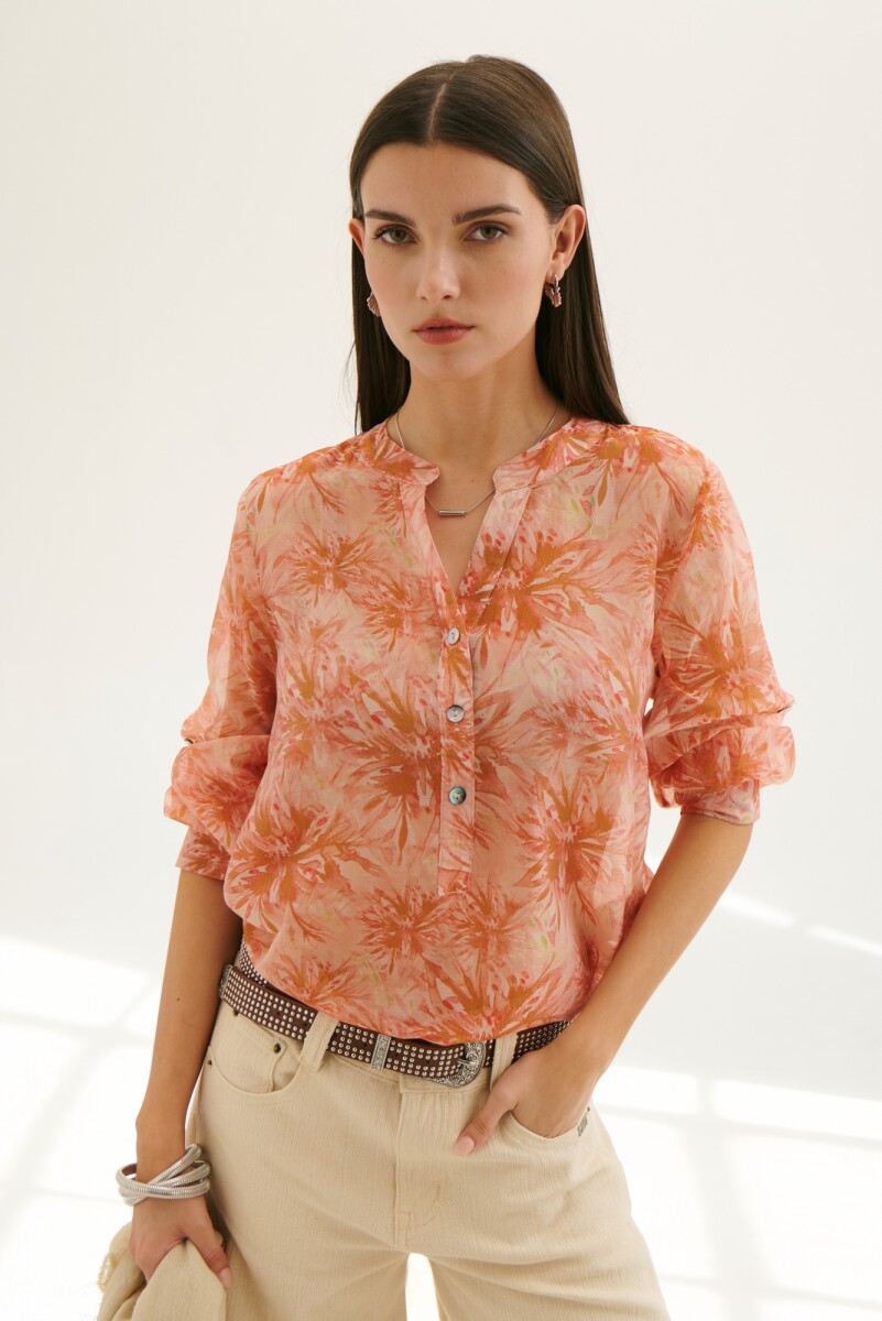 CAMISA JULIA AQUA - CORAL 