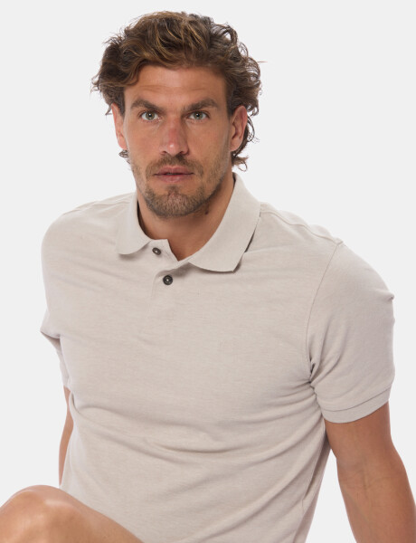 REMERA POLO PIQUE LISA Beige