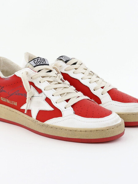 Golden Goose-Championes de cuero, Ballstar Rojo