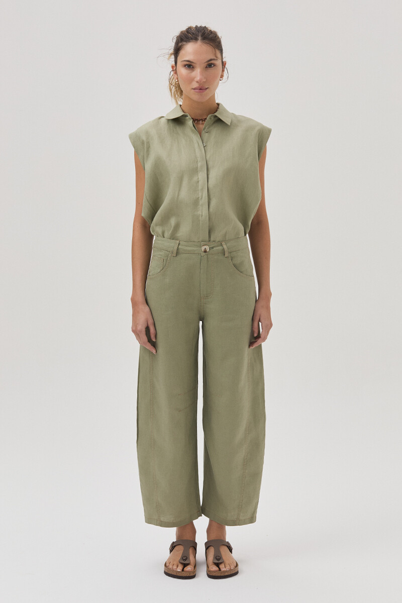 Blusa Pistacho Verde Militar