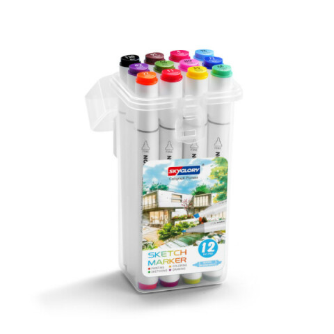 Sketch Markers Doble pta SkyGlory x 12 unis Sketch Markers Doble pta SkyGlory x 12 unis