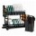 Set Utensilios Cocina 19Pz + Escurridor 2Niv Acero Inox Negro