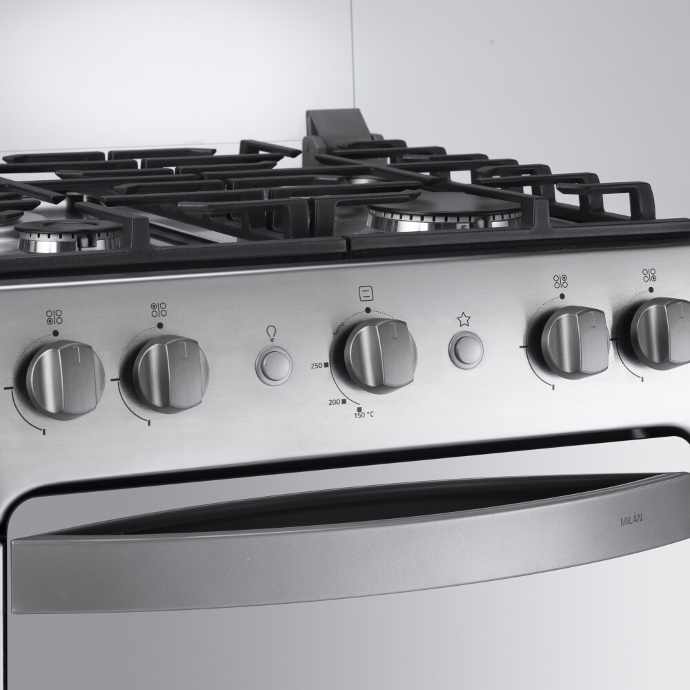 COCINA GAS INDURAMA GAS GRIS MILAN 4H