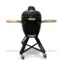 Horno Kamado A Carbón Cerámica Refractaria Parrilla 39cm PARRILLA FIRE KING KAMADO 18" NEGRO T18