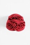 Broche triple flor rojo