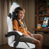 Silla Gamer Ergonomica Escritorio Reclinable Soporta 200kg Blanco con Negro Silla Gamer Ergonomica Escritorio Reclinable Soporta 200kg Blanco con Negro