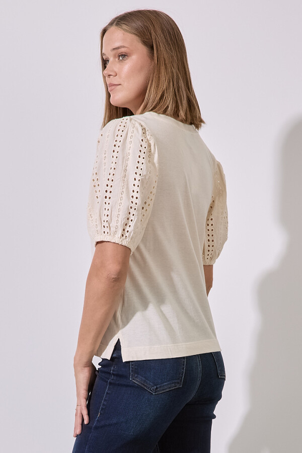 Blusa Broderie BEIGE