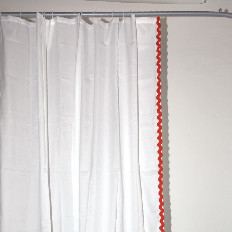 Cortina de baño Ondas rojo