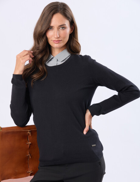 BUZO TEJIDO CLÁSICO Negro