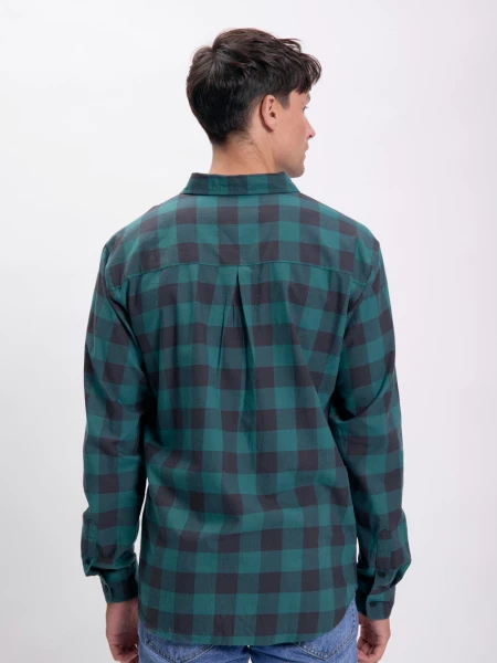 Camisa cuadros Verde Petroleo