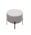 Puff 100% Cuero Mia Blanco