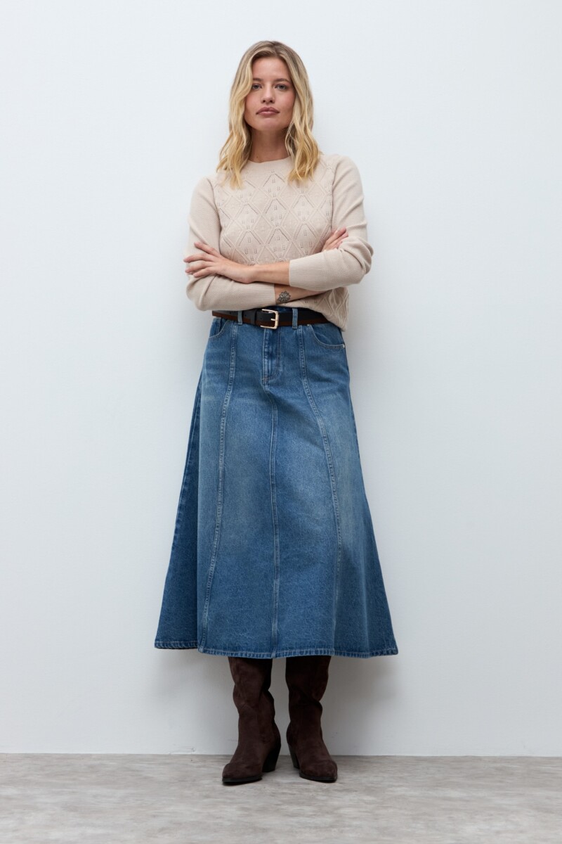 Sweater estructuras beige