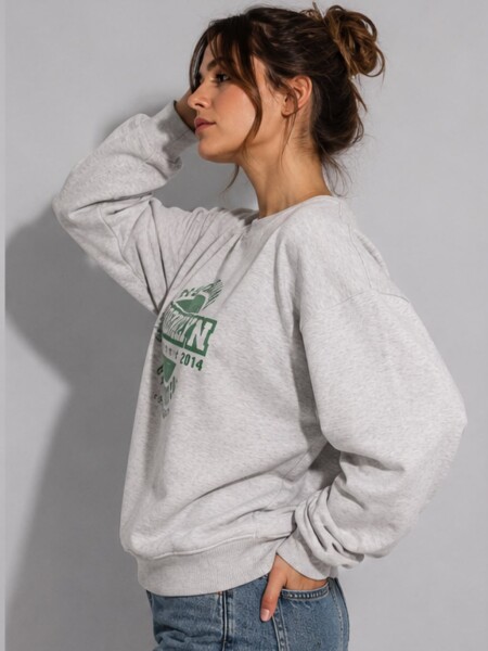 BUZO SLOWLY 8684 GRIS CLARO