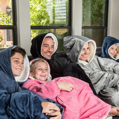Buzo Canguro Oversize Manta Polar Afelpada Corderito Capucha Violeta
