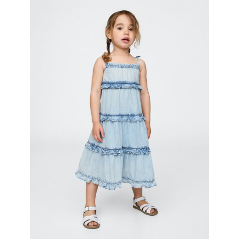 SL TIERED DNM DRS LIGHT WASH