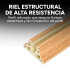 Panel Divisor Separador Ambientes 2,4 x 2,90m + 2 Rieles 3m Marrón 1