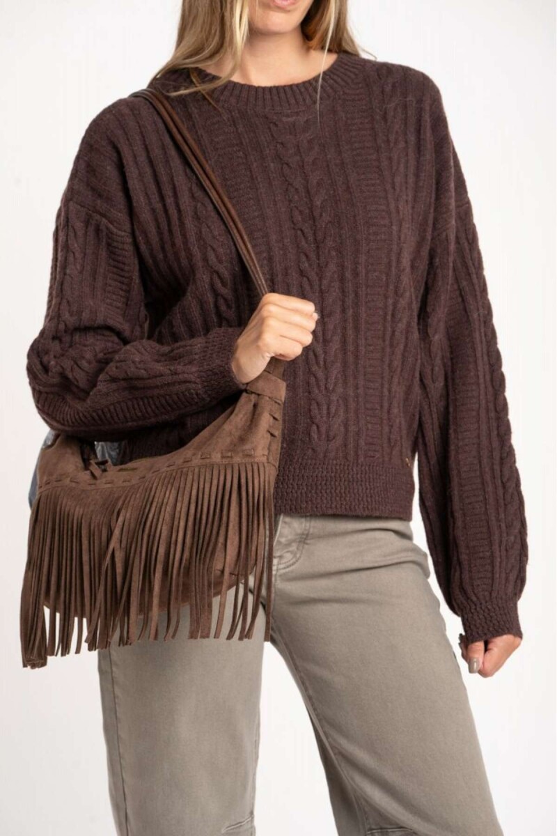 Sweater Texturado Lana - Chocolate 