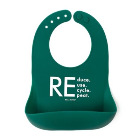 Babero de silicona con bolsillo Recycle