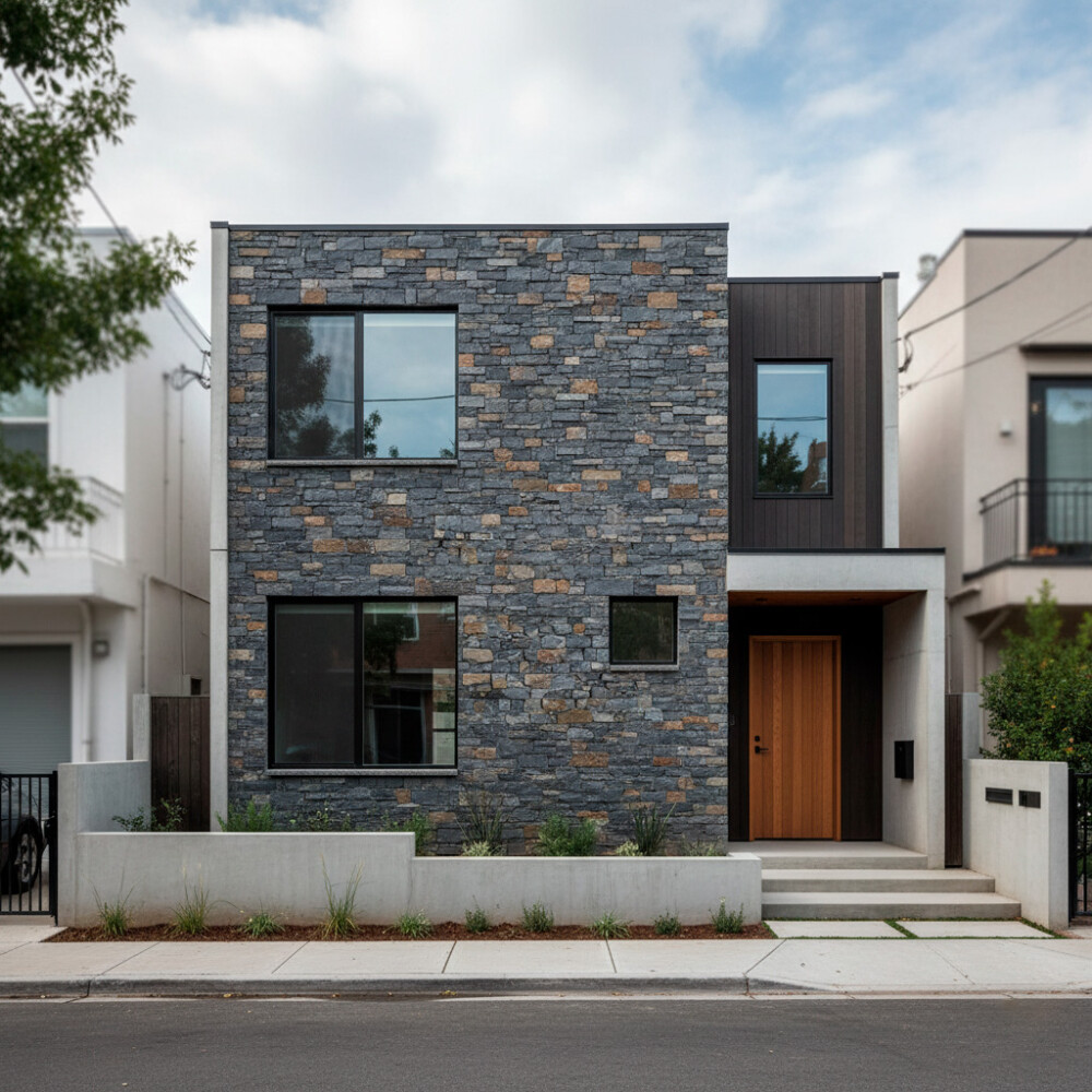 REVESTIMIENTO PIEDRA NATURAL BLUE QUARTZITE 20X55 CM Revestimiento Piedra Natural Blue Quartzite 20x55 Cm