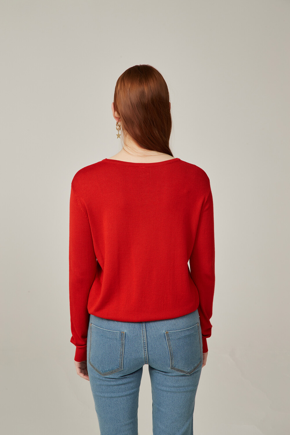 Sweater Planus Rojo Oscuro