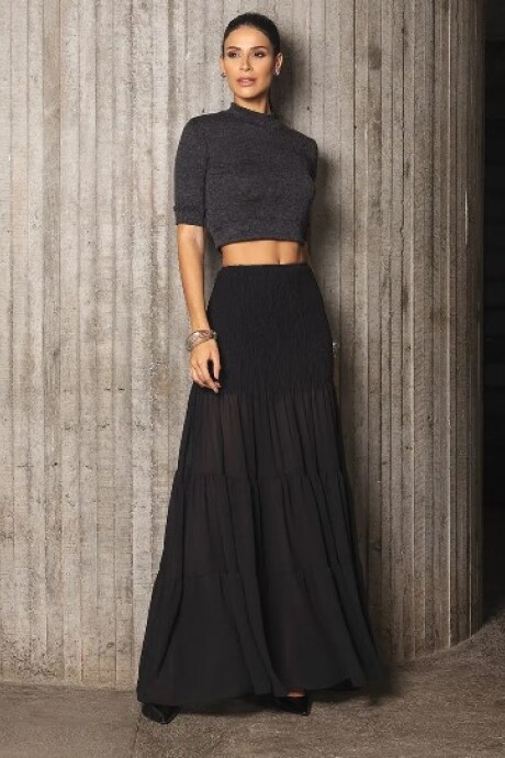 Falda larga Tallulah Negro