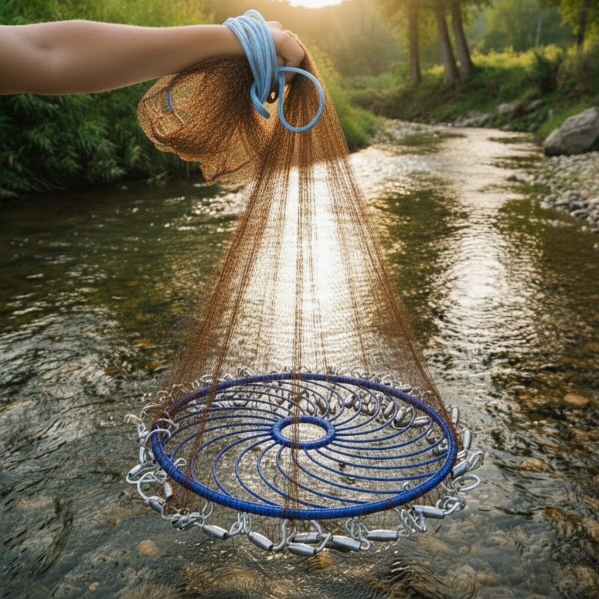 Tarraya para pesca 3,6 mts de diametro - Blanca 