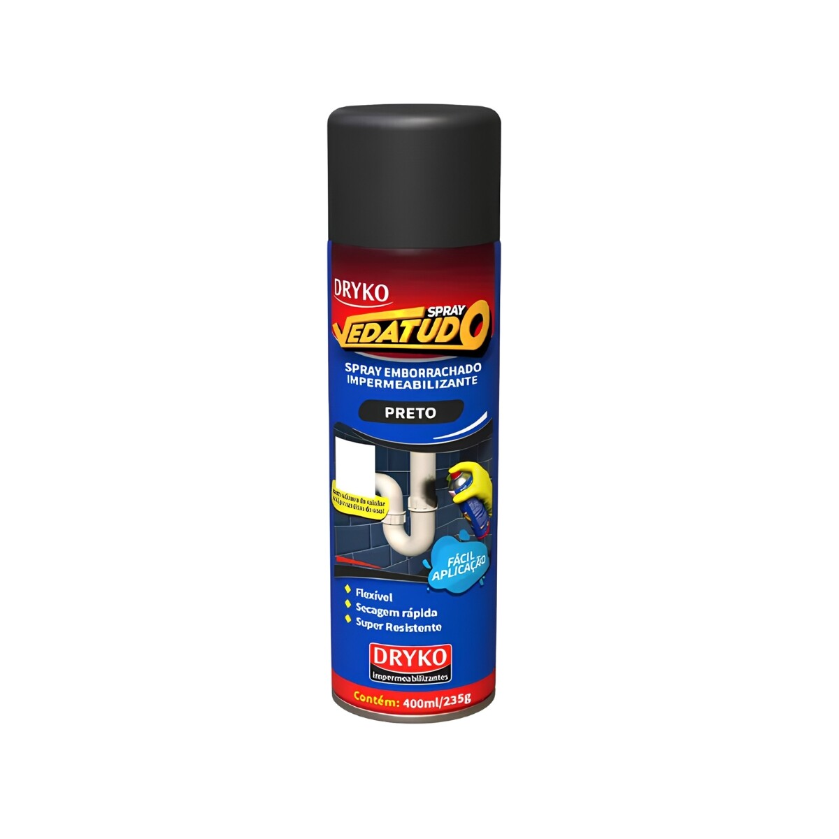 AEROSOL CAUCHO IMPERMEABILIZANT DRYKO 400ML - Negro 