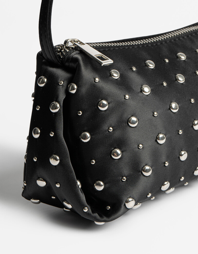 City Cartera City Con Tachas - Negro