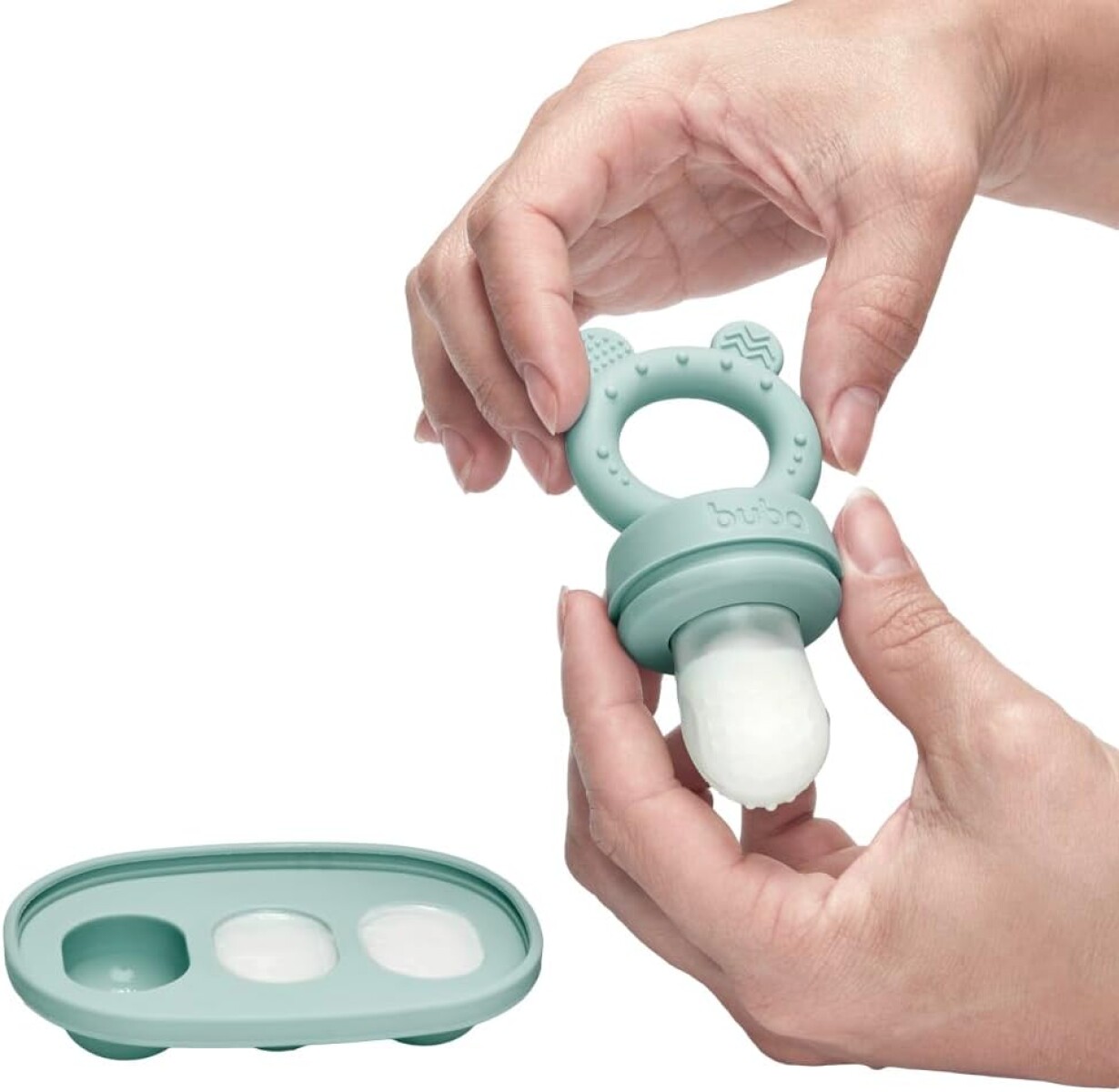 Set mordillo alimentación con moldes - verde 