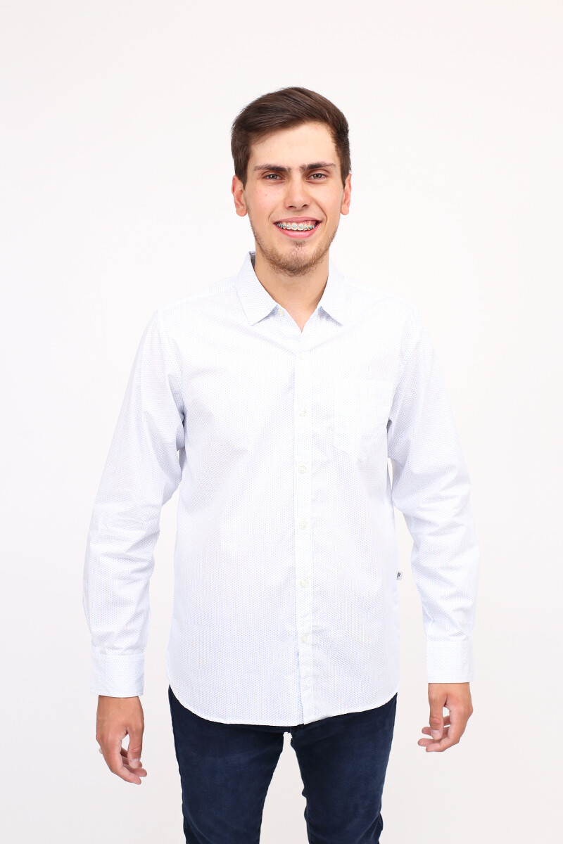 Camisa Manga Larga Regular Fit Blanco