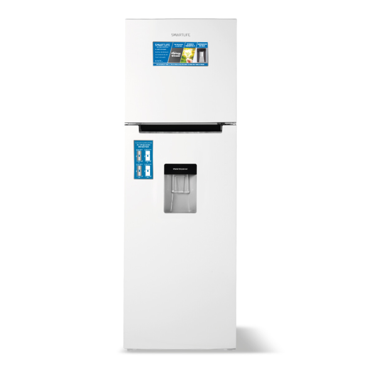 Smartlife heladera frio seco inverter 342 lts dispensador de agua - SL-RNF370SWDINV 