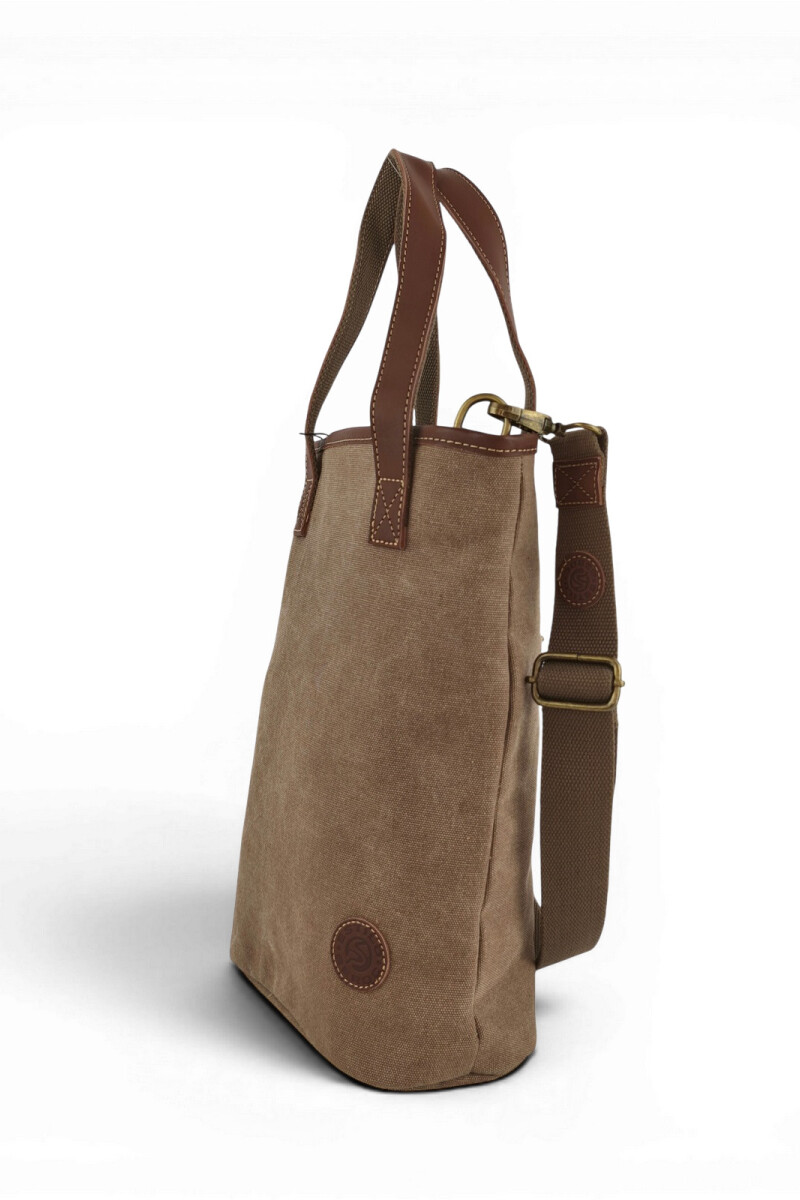 Matera morral de lona Marrón