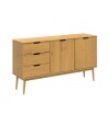Aparador 2 Puertas 3 Cajones Linea Nordica Roble