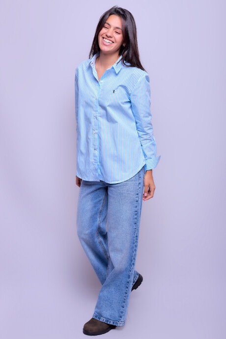 Camisa Dama Emi Raya Celeste 2