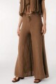 Pantalon Cuarzo Lino Chocolate
