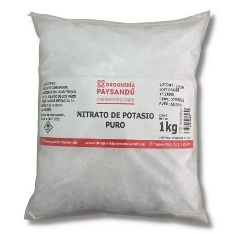 Nitrato de potasio comercial 1 Kg Nitrato de potasio comercial 1 Kg