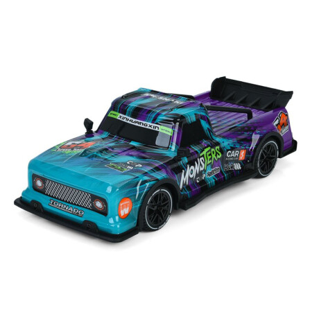 Camioneta Control Remoto RC Monster Torna Alta Vel a Pilas Turquesa/lila