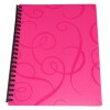 CARPETA TAMAÑO A4 CON 20 FUNDAS Y RULO COLOR ROSADO