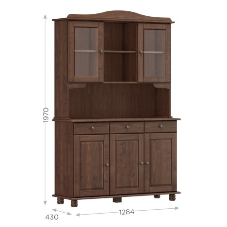 Cristalero 3+2 Puertas +3 Cajones Café ( Cristalero 3+2 Puertas +3 Cajones Café (