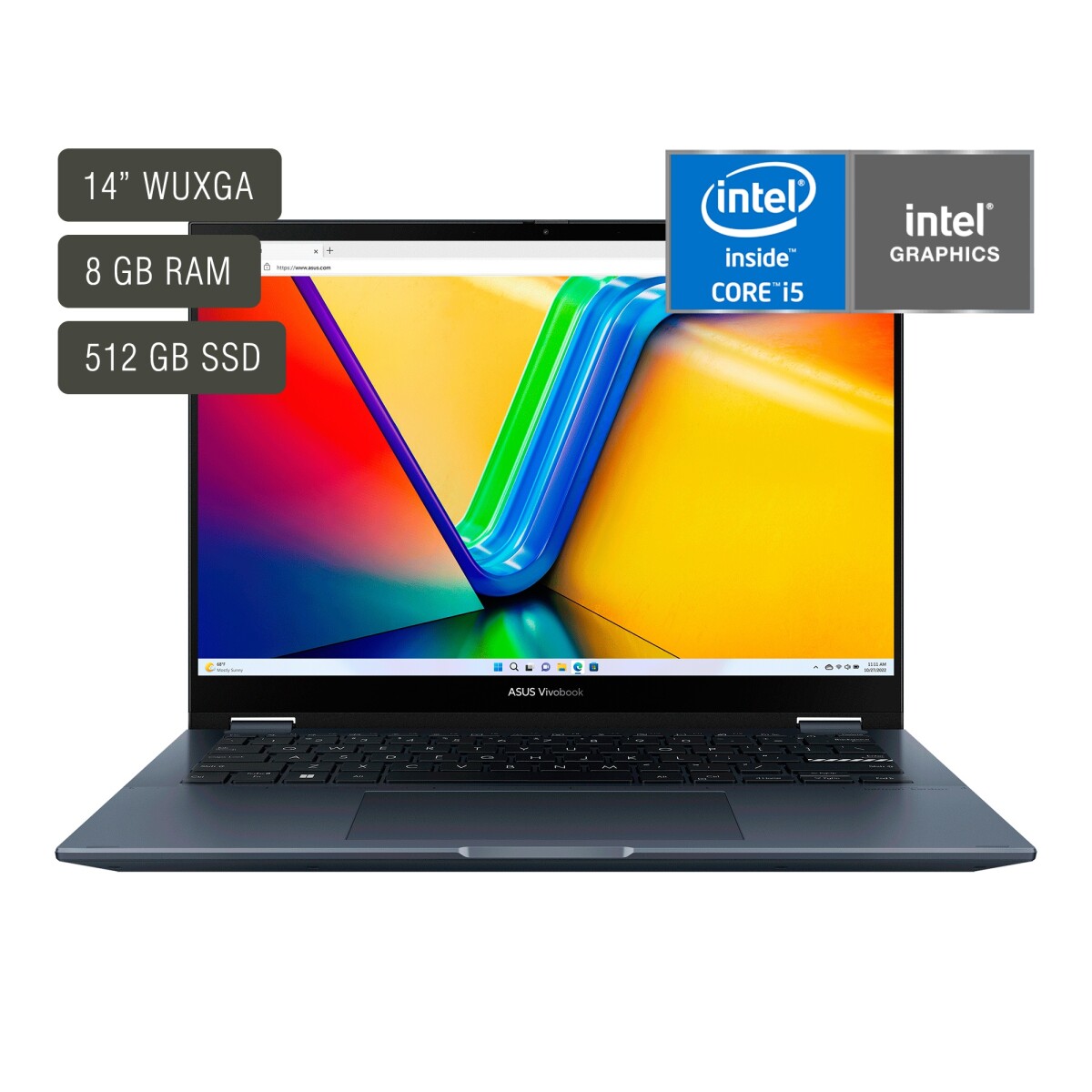 Notebook Asus Vivobook 14'' Táctil Core i5 8gb 512gb W11 