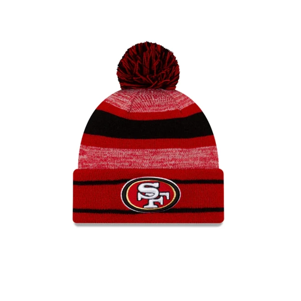 NFL CUFF POM KNIT SAF49E - NEW ERA ROJO/NEGRO