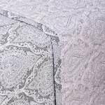 Cubrecama Ava 200 Hilos Paisley Gris 250x240