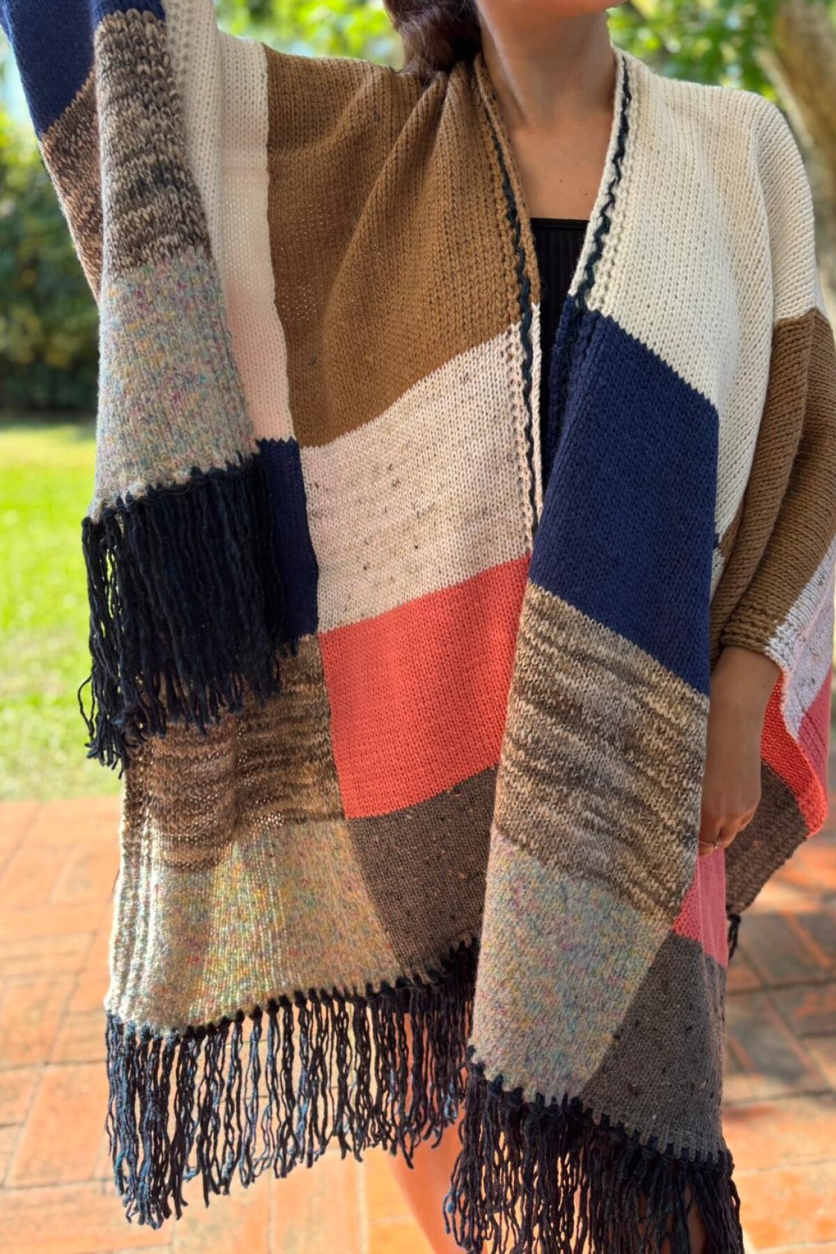 SierraMora Embroidery Chall Multicolor / Petróleo