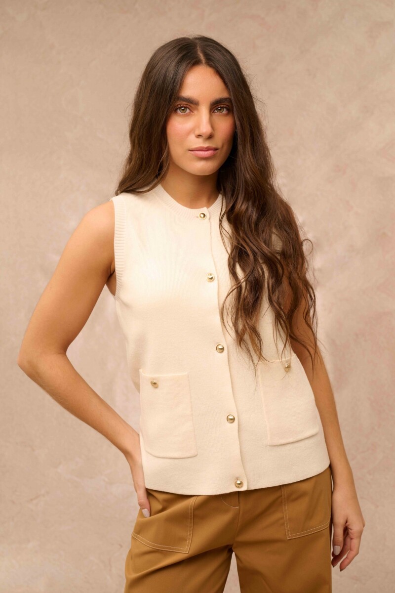 CHALECO ESTEFANIA CREMA CHALECO ESTEFANIA CREMA